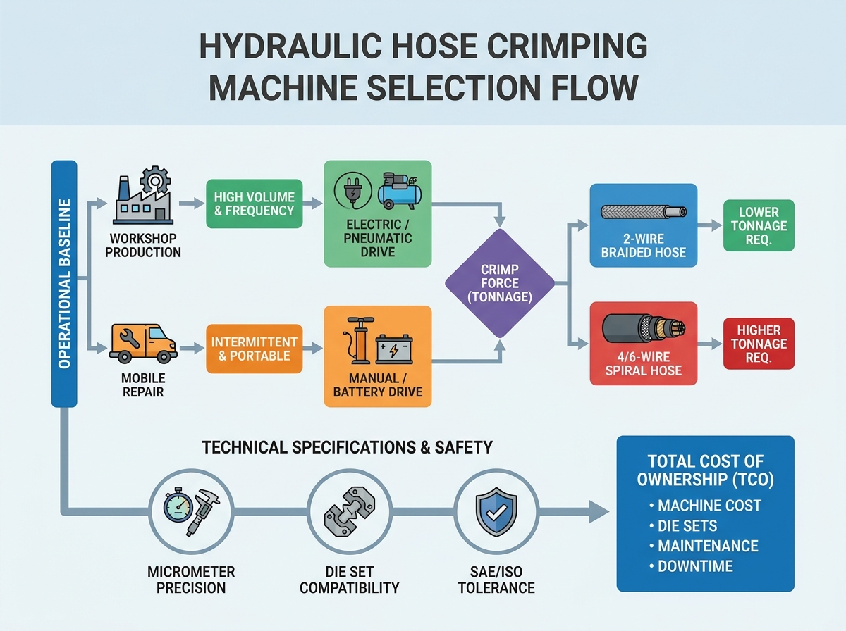 hydraulic hose crimping machine